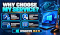fix windows 10 and 11 PC, laptop, office, and software issues remotely