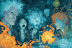 dynamic comic book characters and scenes