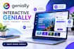 create interactive genially presentations quizz, elearning and gamification