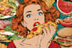 make a food pop art illustration