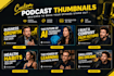 design professional youtube podcast thumbnails
