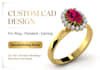 create 3d jewelry cad design for 3d printing