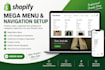 shopify navigation shopify menu mega menu shopify website shopify collection