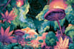 create vibrant psychedelic and trippy style illustrations