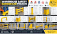 model pallet rack guards, warehouse safety barriers and fabrication cad