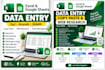do excel and google sheets data entry, copy paste and web research