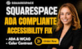 make your squarespace website ada compliant, fully accessible and wcag compliant
