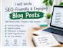 write creative stories and engaging blog posts for you