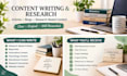 well researched articles, blogs, and academic content