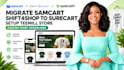 migrate samcart shift4shop to surecart, setup teemill store custom tshirt design