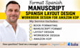 format spanish manuscript, spanish layout design, workbook design for amazon kdp