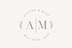 beautiful initials monogram and minimal wedding logo design