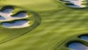 design a 3d golf course, putting green, mini golf landscape