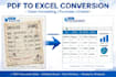 convert pdf to excel, image to excel and data entry