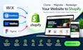 clone migrate wix wordpress redesign shopify business website webflow to figma