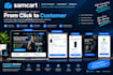 build a samcart sales funnel, checkout and upsell