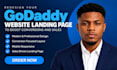 redesign your godaddy website landing page  to boost conversions and sales
