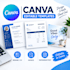 design modern canva resume templates, invoice and insta post