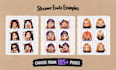 create a complete custom static and animated twitch emote pack