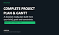 create a professional project plan, gantt chart, and excel dashboard