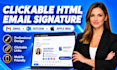 create clickable HTML email signature for gmail outlook and apple mail