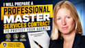 prepare a professional master services contract to protect your agency
