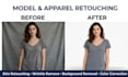 do ecommerce photo editing, background removal and model retouching