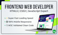 convert figma to HTML, PSD to HTML responsive website design