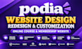 do podia website design redesign online course and membership website expert