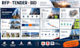 rfp tender bid presentation, proposal powerpoint, construction engineering firms