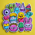 design cute kawaii stickers and doodles illustration
