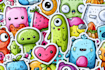 draw cute kawaii doodles stickers illustration design