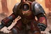 illustrate a warhammer 40k character