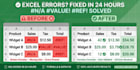 fix excel formulas, xlookup, vlookup, and sumifs error in 2 hours