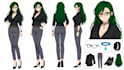 create a custom anime character model sheet with ai