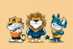 create a modern business, cartoonish, mascot logo design
