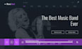 create a modern music website for artists, djs, bands, musicians record label