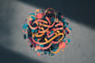 custom abstract arabic calligraphy wall art, unique digital art