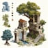 create 2d game environment concept art and illustration