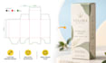 create custom packaging box dieline, die cut and print ready template
