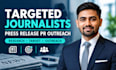 research and target relevant journalists for press release PR outreach