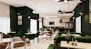 design 3d modern restaurant, lounge bar render,beverage bar interior,layout plan