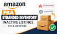 fix amazon seller central fba stranded inventory inactive product listing issues