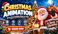 create a magical christmas animation video  holiday greeting