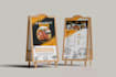 design billboards, a frame sign, roll up banners