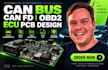 design automotive can bus can fd obd2 ecu pcb
