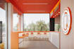 develop drive thru restaurant site plan with car parking layout, car wash render