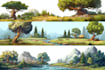 draw fantasy environment, landscape illustrations or fantasy landscape