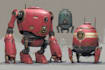 draw amazing character mecha robot illustration