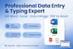 do fast PDF to word data entry typing work in 24 hours